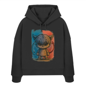 Ethan Surge Artwork Drawn - Womens Organic Boxcut Hoodie
